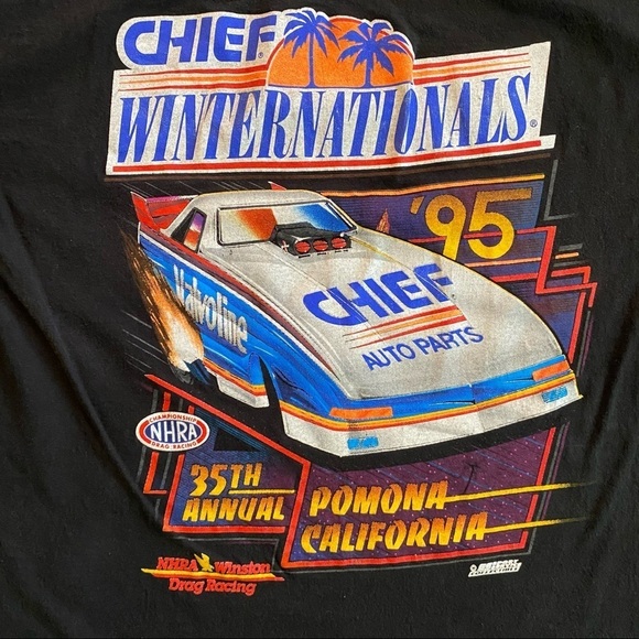 Vintage NHRA Chief Winternationals 1995 35th Annual Pomona California Tee - Picture 2 of 4
